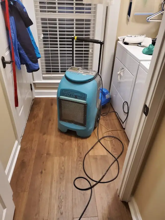 Commercial dehumidifier deployed for Flood Damage Cleanup in Traverse City