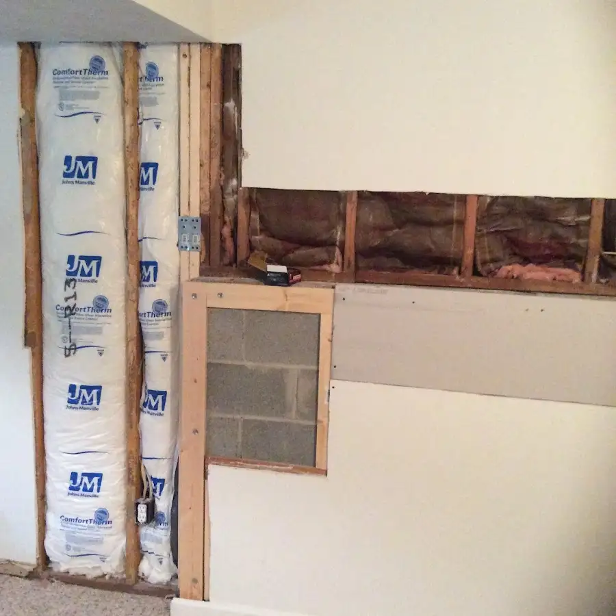 Wall insulation replacement during Contents Cleaning & Restoration in Traverse City